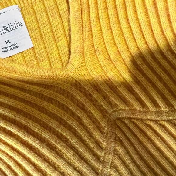 Wild Fable bra-like knit top, yellow, women's size XL - Picture 6 of 8